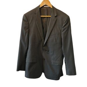 MENS DKNY 100% Wool 2 Button Dark Grey Dressy Blazer 40R